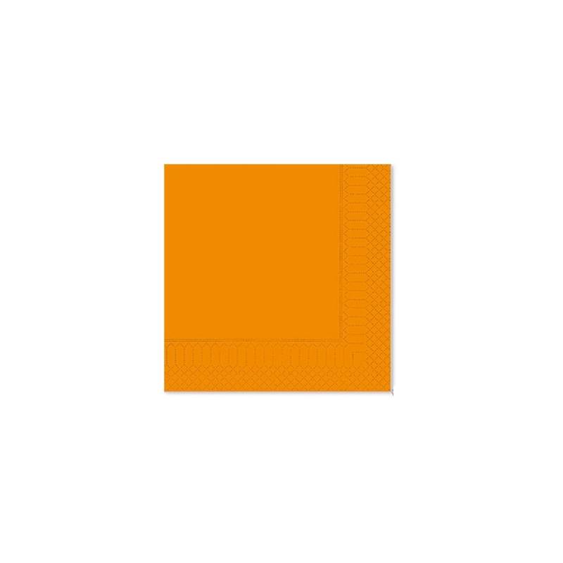 2-lagige Zellulose-Serviette orange 24x24 cm