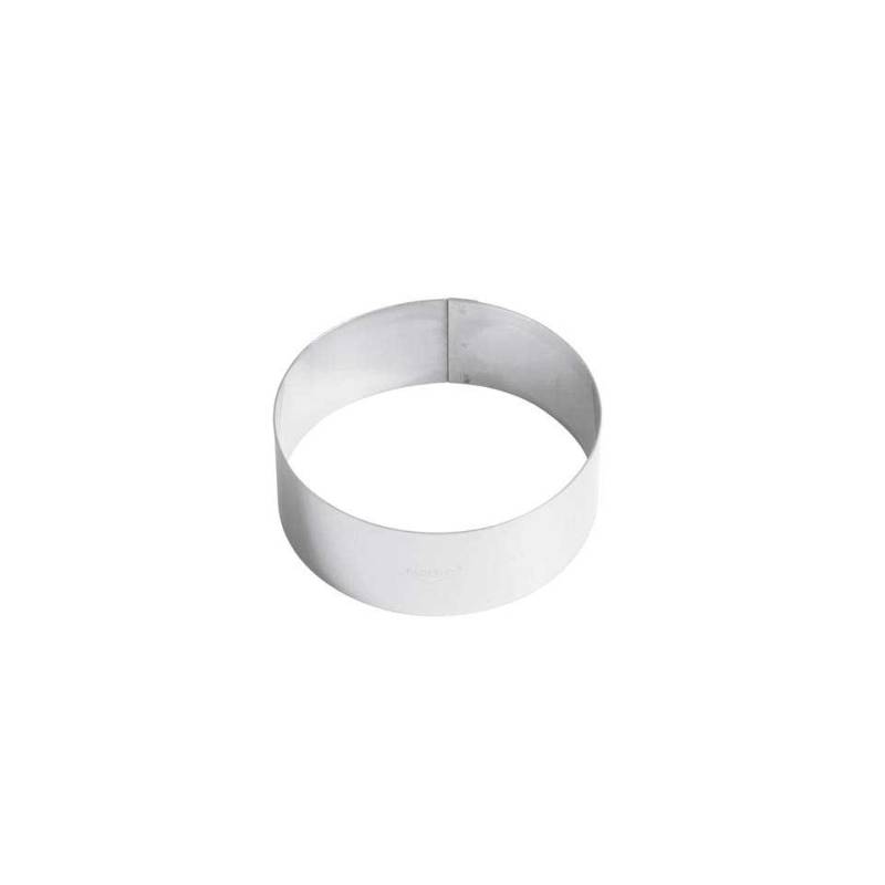 Stainless steel mousse ring cm 8x4.5