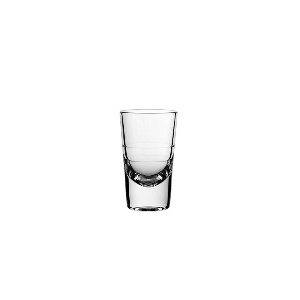 Shot glass Large 2 notches glass cl 11