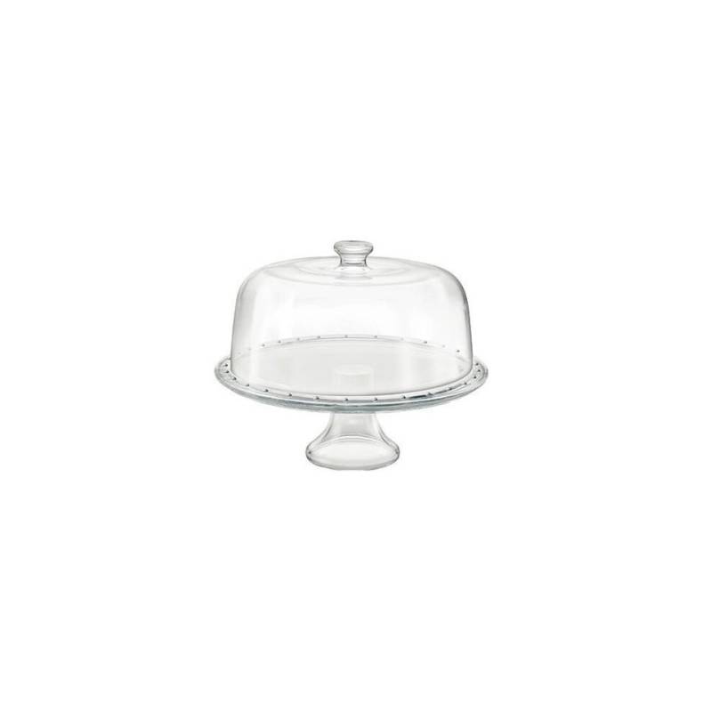 Palladio Borgonovo glass cake stand with dome cm 31