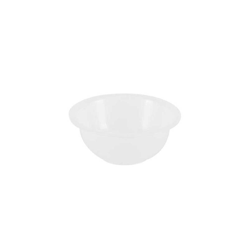 White polypropylene hemispherical bowl 7.48 inch