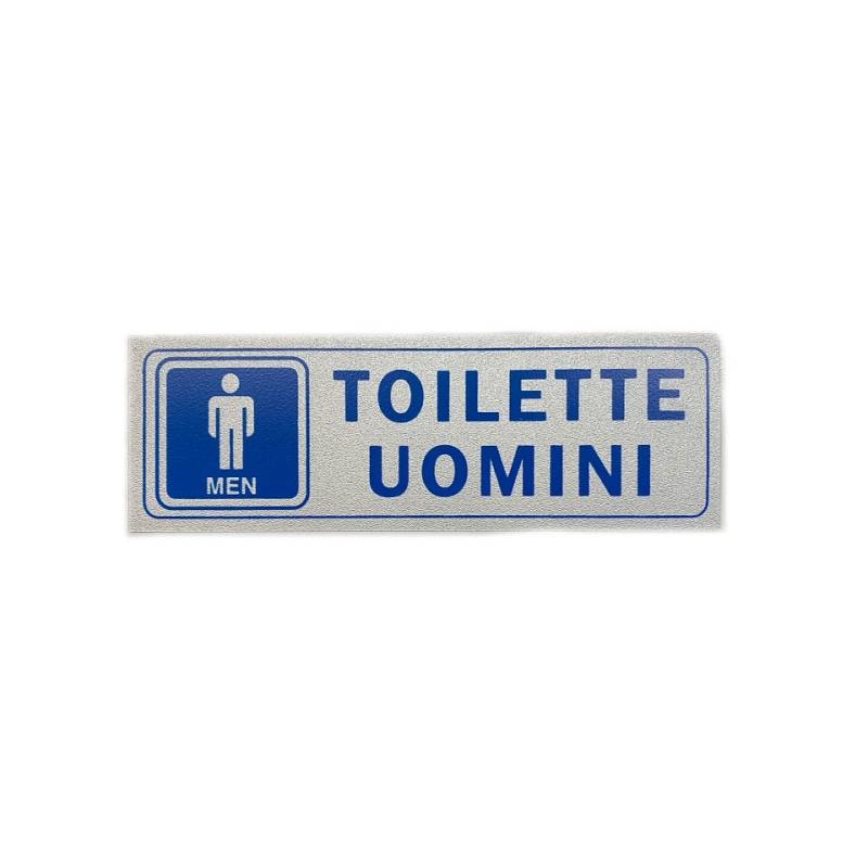 Toilettenaufkleber Männer silber cm 16,5x5,5