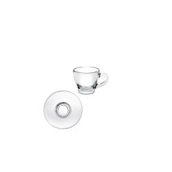 Borgonovo Ischia Kaffeetasse in Glas cl 8 mit Untertasse