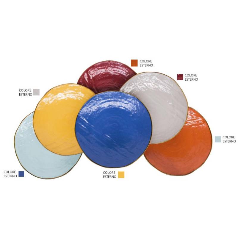 Mediterraneo Novità Home colorful ceramic flat plate cm 32