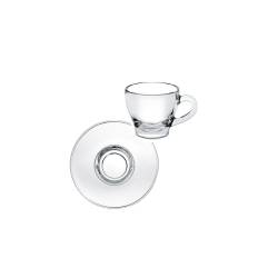 Borgonovo Ischia Kappe Glas Tasse cl 18 mit Untertasse