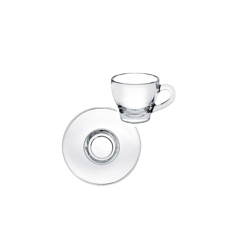 Borgonovo Ischia Kappe Glas Tasse cl 18 mit Untertasse