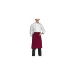 Egochef 70x70cm burgunderfarbene Taillenschürze mit Tasche