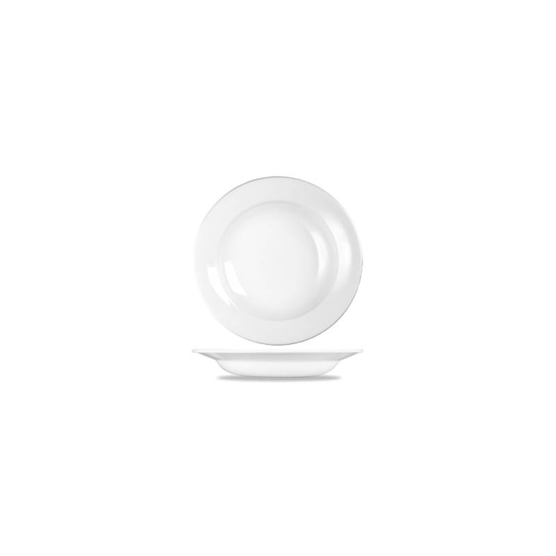 Linea Profile Churchill vitrified white ceramic soup plate 24.9 cm