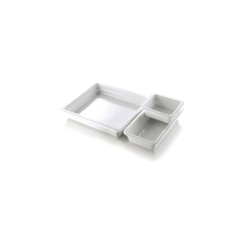 Rectangular gastronorm 2/3 white porcelain dish cm 35x32.5x6.5