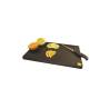 Professionelles Stangenschneidbrett MC Polyethylen 33x23x1,5cm schwarz