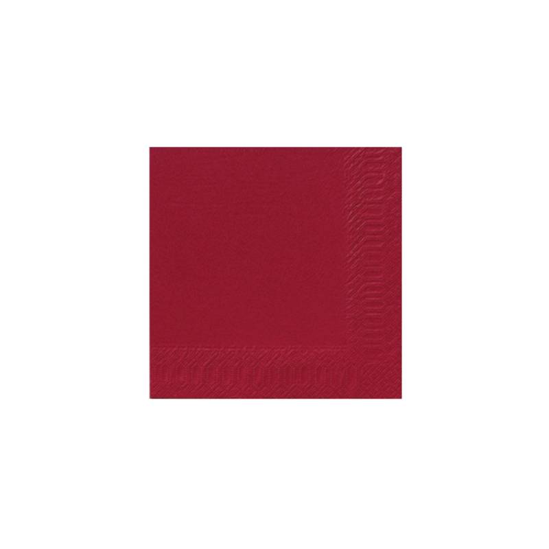 Duni cellulose napkin two ply 40 x 40 cm burgundy