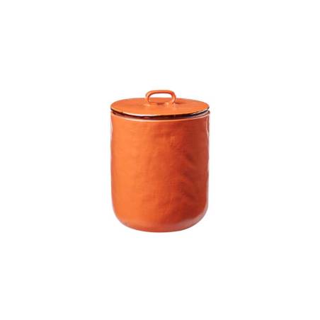 Mediterraneo assorted colours ceramic jar with lid 