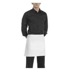 Egochef Thekenschürze mit Tasche 100% Baumwolle weiß cm 70x40