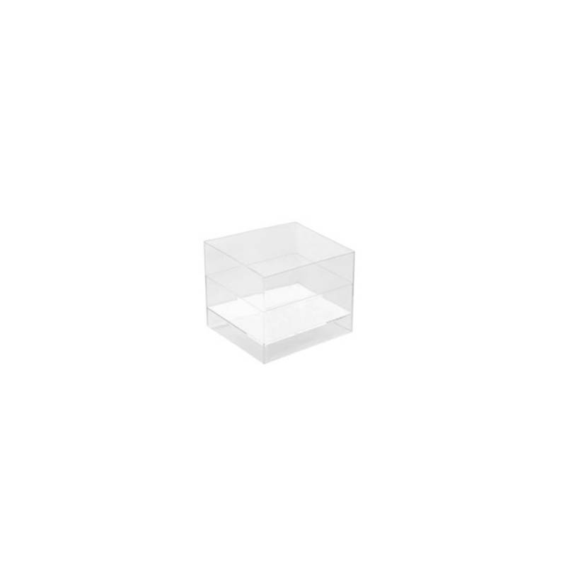 Transparent ps square cup 2.02 oz.