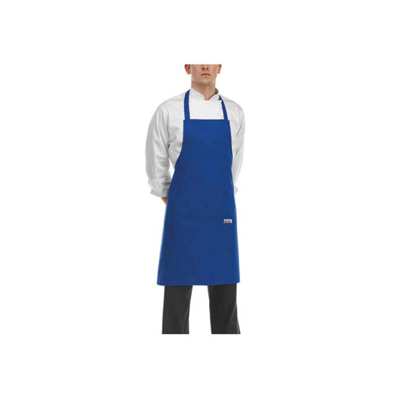 Royal Egochef Schürze mit Tasche und Latz aus Polyester und blauer Baumwolle 90x70 cm