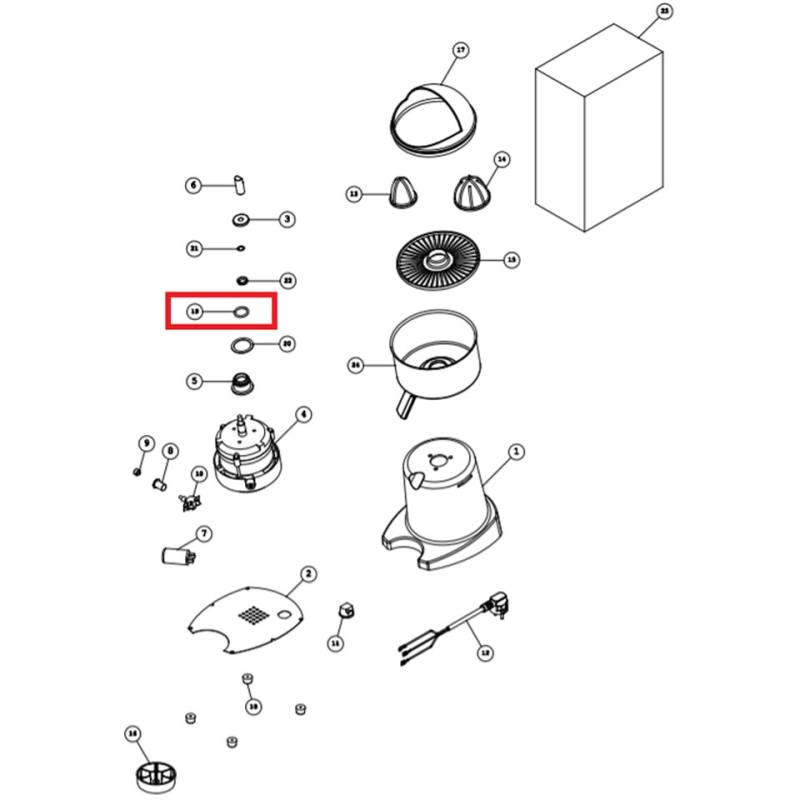 Ersatzdichtungsring Ceado für Entsafter S98 und SL98