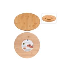 Round revolving bamboo tray 13.78 inch