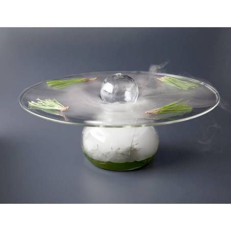 Ovni 100% Chef glass presentation tray 23 cm