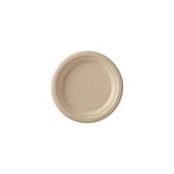 Duni brown pulp disposable round flat plate cm 18