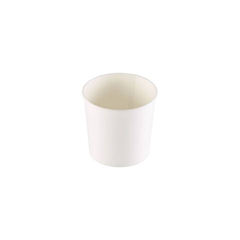 Soup Duni disposable takeaway cups in white cardboard cl 35.5