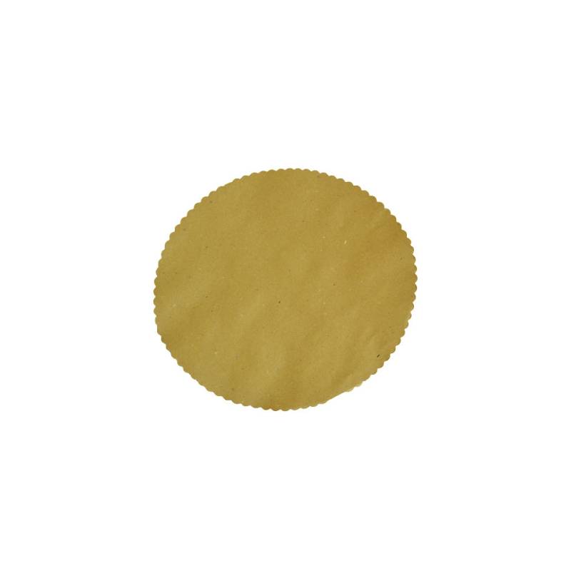 Round mustard-colored straw paper underfrits 500 pieces