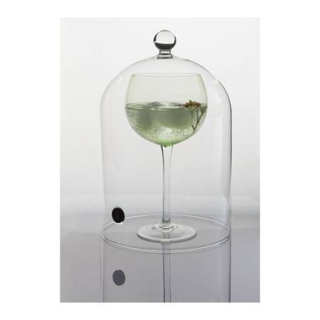 Campana cocktail con valvola 100% Chef in vetro cm 29x19