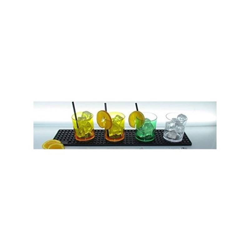 Maxi-Bar-Matte aus schwarzem PVC 57x12 cm