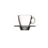 Aqua Cappuccinotasse mit Klarglasschale cl 24