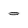 Black polypropylene oval bread holder 24.1x15.1 cm