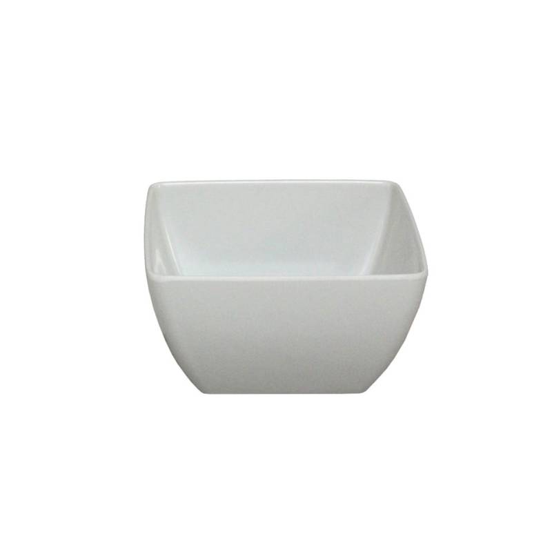 Square white melamine salad bowl 7.48x7.48x3.93 inch