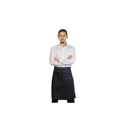 Black herringbone pocket apron cm 75x60