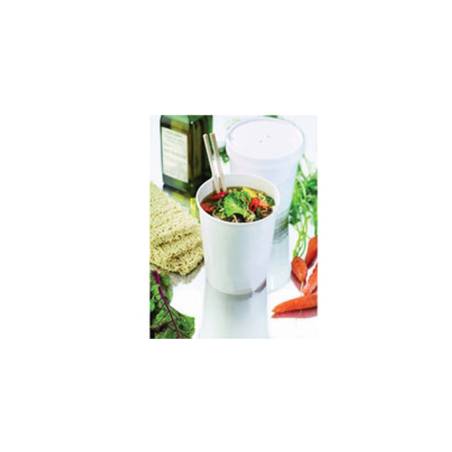 Soup Duni disposable takeaway cups in white cardboard cl 103