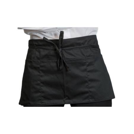 Pub apron with three pockets black