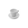 Lisboa coffee white porcelain cup with saucer 2.70 oz.