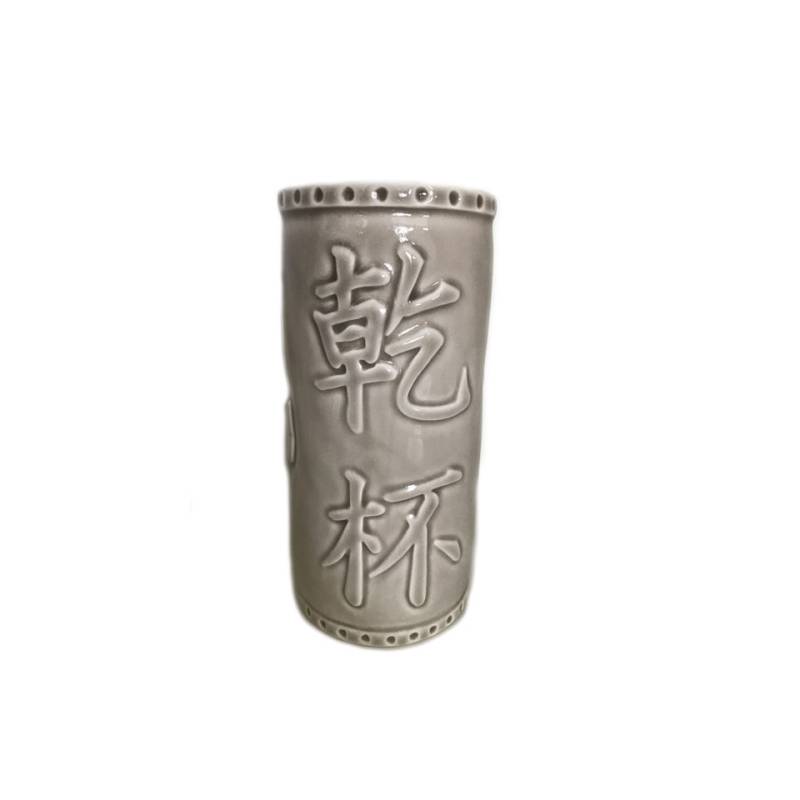 Tiki Becher Samurai grau Porzellan cl 56