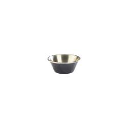 Ramekin schwarz emaillierter Edelstahlbecher 6 cm