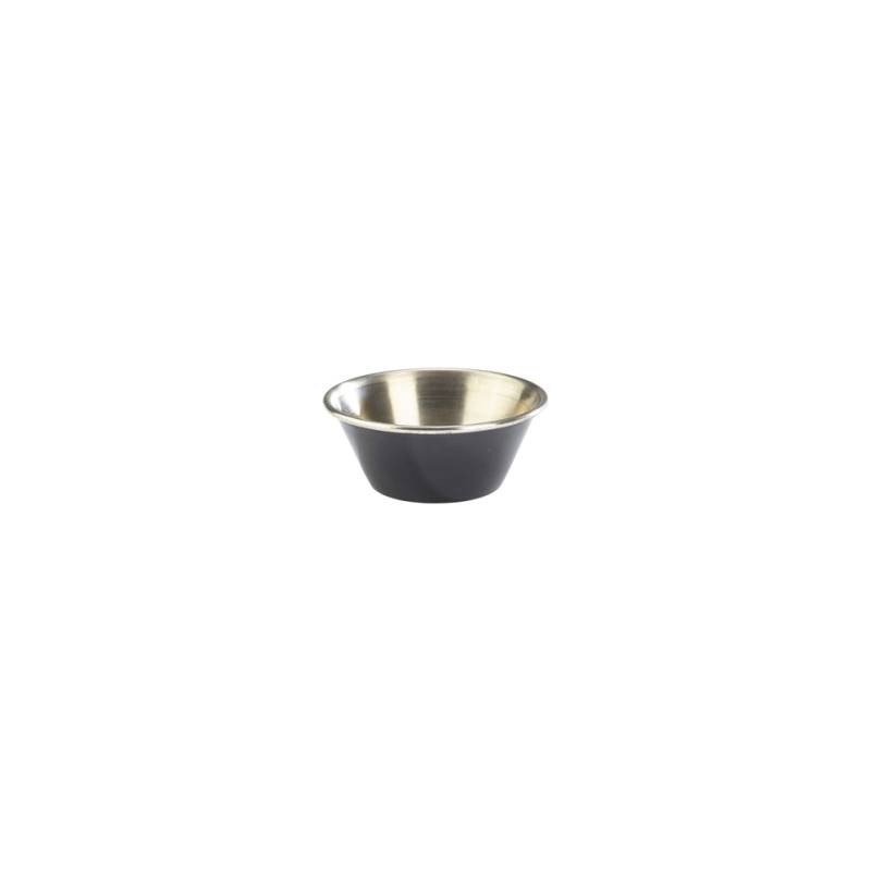 Ramekin schwarz emaillierter Edelstahlbecher 6 cm