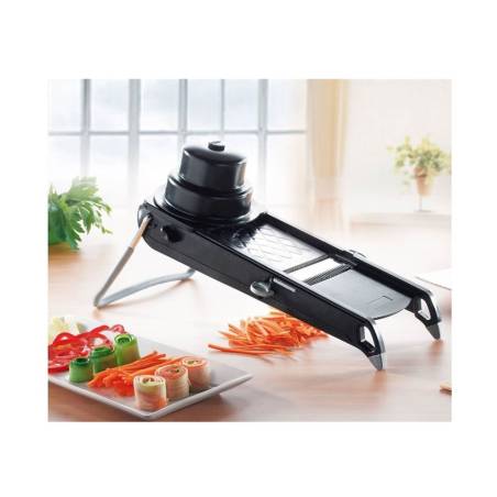 Swing De Buyer black mandoline with trolley