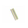 Striped straws individually bagged in paper assorted colors cm 20