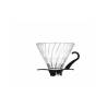 Kaffeefilter 1-4 Tassen Glas mit schwarzem Rand