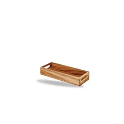 Holz Churchill rechteckige Box aus braunem Akazienholz 30x11x4,8 cm