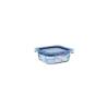 Light blue plastic 1/6 container with lid height 6.5 cm