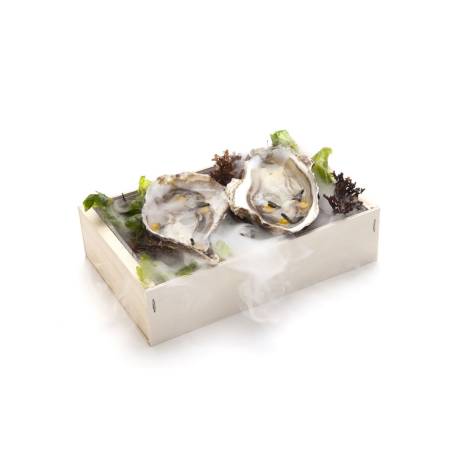 100% Chef wooden seafood box cm 21x13x5