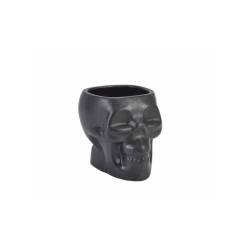 Schwarzer Keramik-Totenkopf Tiki Becher cl 80