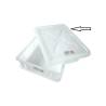 White polypropylene service box lid 15.75x11.81 inch