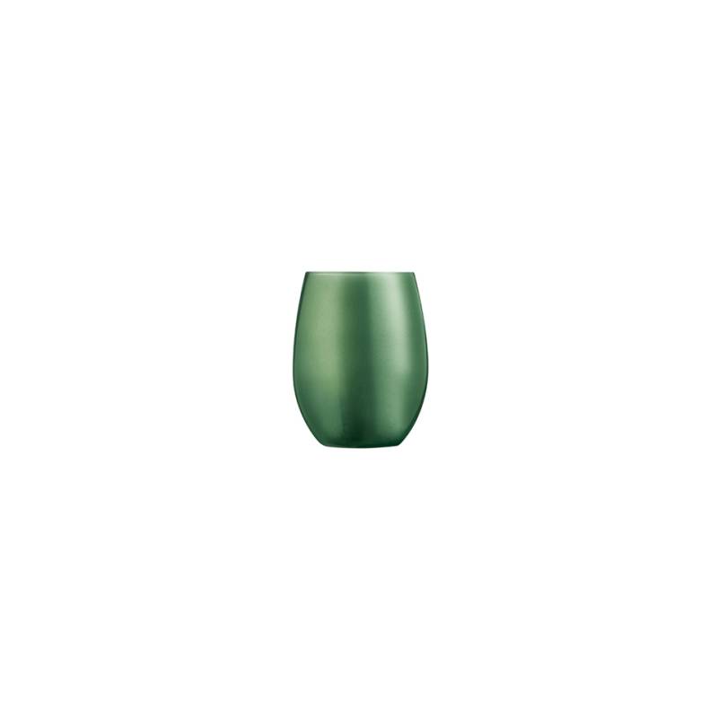 Primarific tumbler in metallic green glass cl 36