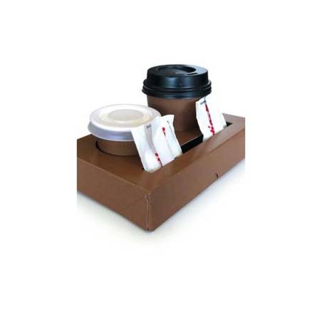 Takeaway container 2 brown paper cups cm 16x10