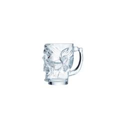 Totenkopfbecher mit Glasgriff cl 90