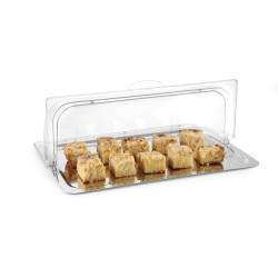 Hendi gastronorm 1/1 rechteckige Rolltop-Kuppel aus transparentem Polycarbonat