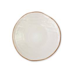 Mediterraneo Novità Home flat plate in white ceramic 27.5 cm